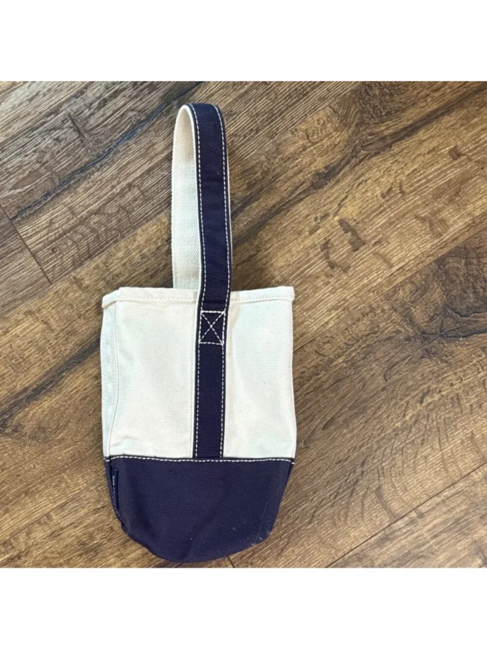 Lands' End Canvas Wine Bottle Tote Bag I Love Wine Embroidered